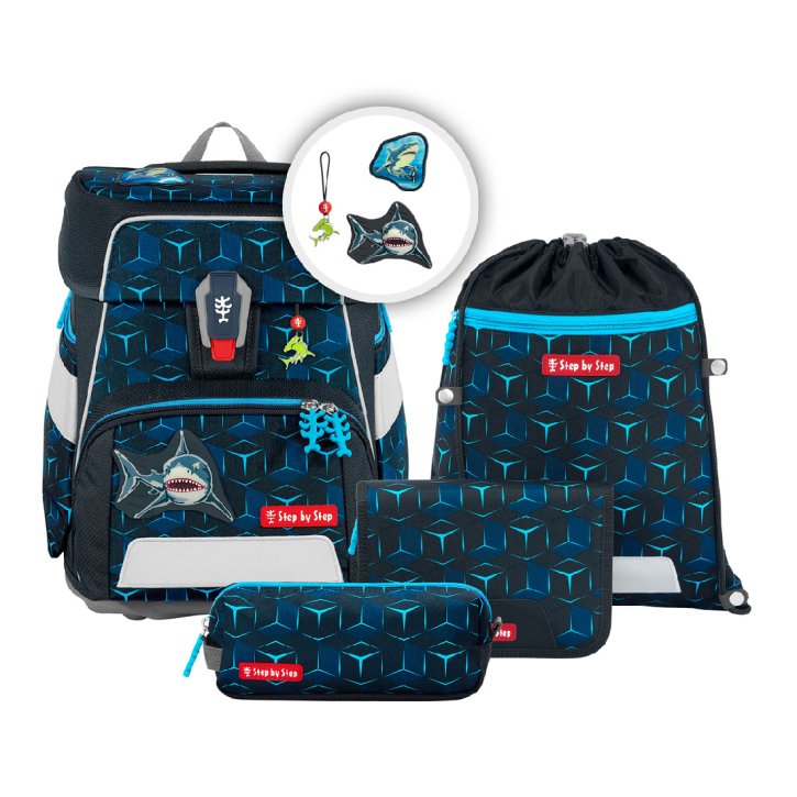 Step by Step SPACE SHINE Schulranzen-Set Shark Dexter